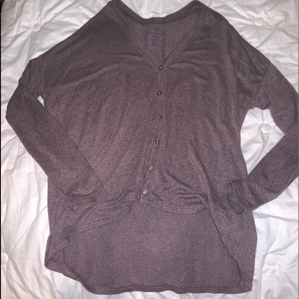AEO - Soft & sexy plush purple cardigan